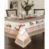 Fleur De Lis Living Akins Floral Tablecloth Polyester/Lace in White | 70 D in | Wayfair FDLL1872 38420316
