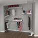 Rebrilliant Flemings 3 Piece Closet System: Double Shelf-Hang & 32" Long Hang Manufactured Wood in Brown | 8.5 H x 72 W x 11.75 D in | Wayfair