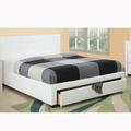 Red Barrel Studio® Bedroom Furniture Black Storage Under Bed Queen Size Bed Faux Upholstered/Faux in White | 42 H x 60 W x 80 D in | Wayfair
