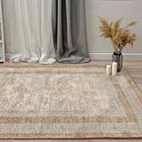 Gray 59.06 x 30.32 x 0.5 in Living Room Area Rug - Gray 59.06 x 30.32 x 0.5 in Area Rug - Union Rustic Alfa Rich Candelario Beige Cream Washable Cotton Area Rugs for Living Room Bedroom Kitchen Dining Cotton | Wayfair
