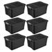 Sterilite Rugged Industrial Stackable Storage Tote w/Lid Plastic in Black | 13.2 H x 18.3 W x 25.7 D in | Wayfair 6 x 14869006