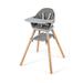 Costway 6 in 1 Convertible Highchair with Safety Harness and Removable Tray-Gray