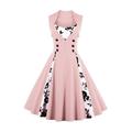 Retro Vintage 1950er Cocktailkleid Kleid A-Linien-Kleid Ausgestelltes Kleid Blumen Damen Maskerade Veranstaltung / Fest Junggesellinnenabschiedsparty Erwachsene Kleid Abschlussballkleider