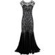 Brüllen 20s 1920s Urlaubskleid Cocktailkleid Flapper Kleid Kleid Maskerade Weihnachtspartykleid Der große Gatsby Dame Damen Pailletten Halloween Hochzeit kleid hochzeitsgast Veranstaltung / Fest Kleid