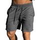 Men's Sweatpants Sweat Shorts Shorts Summer Shorts Drawstring Elastic Waist Straight Leg Solid Color Comfort Breathable Knee Length Casual Daily Fashion Streetwear Black Light Grey Inelastic