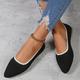 Women's Flats Plus Size Comfort Shoes Daily St. Patrick's Day Color Block Flat Heel Pointed Toe Classic Comfort Minimalism Tissage Volant Loafer White / Green Black Green
