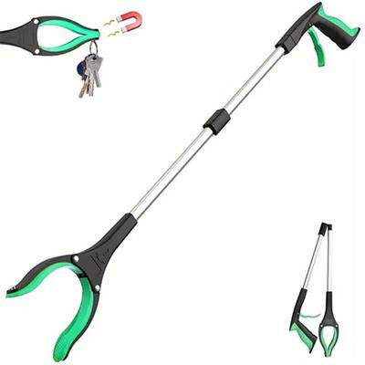 Grabber Reacher Tool 360 Degree Rotating Head, Wide Jaw, 32 Foldable, Lightweight Trash Claw Grabbers for Elderly, Reaching Tool for Trash Pick Up Stick, Litter Picker Arm Extension