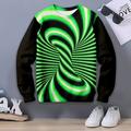 Da ragazzo 3D Pop art Felpa Pullover Manica lunga Stampa 3D Autunno Inverno Di tendenza Streetwear Fantastico Poliestere Bambino 3-12 anni Esterno Informale Giornaliero Standard