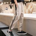 Boy Linen Pants Trousers Pocket Side Stripe Stripe Breathable Comfort Pants Outdoor Sports Daily Basic Army Green Royal Blue Blue Mid Waist