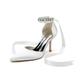 Women's Wedding Shoes Ladies Shoes Valentines Gifts Strappy Heels Wedding Party Daily Wedding Heels Bridal Shoes Bridesmaid Shoes Rhinestone Ribbon Tie Stiletto Pointed Toe Elegant Fashion Luxurious