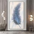 Abstract White Feather Canvas Painting hand painted Pop Modern Decorative Picture gold Feather painting Wall Art Picture for Living Room Entrance art painting