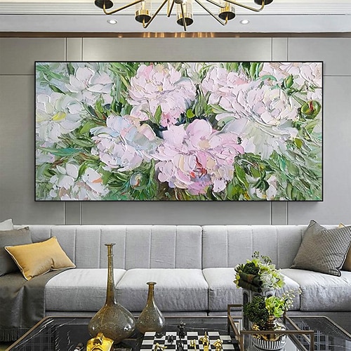 dipinto a olio fatto a mano su tela decorazione artistica da parete dipinto floreale originale dipinto di paesaggio floreale astratto per la decorazione domestica con cornice allungata/senza cornice