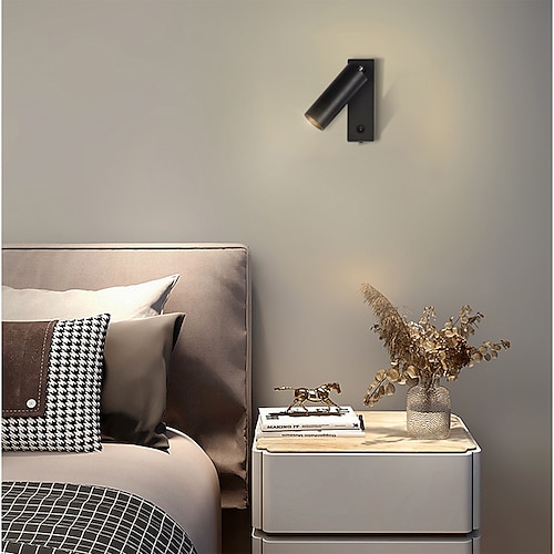 lampada da parete a led e lampada da lettura applique multifunzionali due in uno. Lampada da parete a led per camera da letto comodino applique da parete luce da lettura