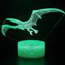 3d led dinosaur night light lamp 7 color led illusion light animal night light touch sleeping night light table bedside lamp raptor tyrannosaurus pterodactyl for baby kids gift