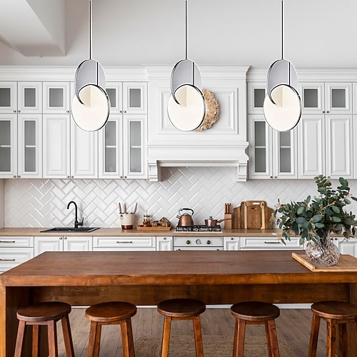 28 cm cerchio / rotondo design forme geometriche lampada a sospensione in acciaio inox stile artistico stile formale stile vintage artistico vintage 85-265v