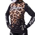 Per donna Maglia in discesa Manica lunga Rosa Marrone Grigio Leopardo Bicicletta Traspirante Asciugatura rapida Gli sport Leopardo Abbigliamento