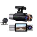 KG330 1080p Nuovo design / HD / con fotocamera posteriore Automobile DVR 170 Gradi Angolo ampio 2 pollice IPS Dash Cam con GPS / Visione notturna / G-Sensor 6 LED a infrarossi Registratore per auto