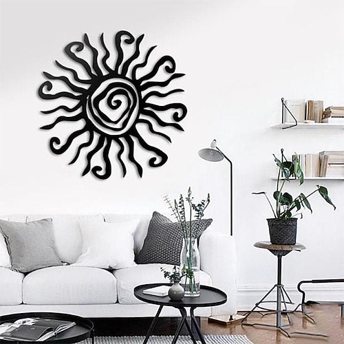 1pc wacky sun metal wall art outdoor decor 11 pollici scultura da parete a prova di ruggine ideale per giardino, casa, casa colonica, patio e camera da letto