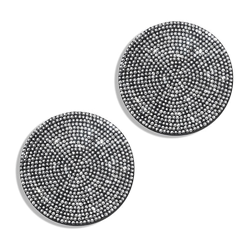 2 pz bling portabicchieri auto sottobicchiere 2.75 pollici antiscivolo antiurto universale moda veicolo auto sottobicchieri inserire bling strass accessori interni auto per auto per le donne