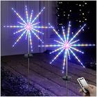 1/2pcs luci dei fuochi d'artificio all'aperto solare decorazioni da giardino di natale luci di via led decorativo lampada da cavallo meteora impermeabile lampada a stella per giardino prato paesaggio