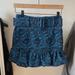 Zara Skirts | New Zara Metallic Skirt Size S | Color: Blue/Silver | Size: S