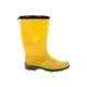 Rain Boots: Yellow Solid Shoes - Women's Size 7 - Round Toe