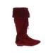 Sam Edelman Boots: Burgundy Print Shoes - Women's Size 7 1/2 - Pointed Toe