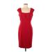 Calvin Klein Casual Dress: Red Dresses - Women's Size 6