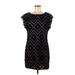 Trina Turk Casual Dress - Mini Scoop Neck Short sleeves: Black Dresses - Women's Size 6