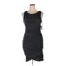 Leith Casual Dress - Mini Scoop Neck Sleeveless: Gray Solid Dresses - New - Women's Size X-Large