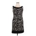 Connected Apparel Casual Dress - Sheath: Black Tweed Dresses - Women's Size 14
