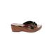 Jeon Los Angeles Wedges: Slide Platform Feminine Burgundy Shoes - Women's Size 10 - Open Toe