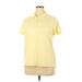 Lands' End Short Sleeve Polo Shirt: Yellow Tops - Women's Size X-Large