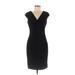 Lauren by Ralph Lauren Casual Dress - Sheath: Black Solid Dresses - Women's Size 6