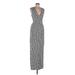 Tart Cocktail Dress - Sheath Plunge Sleeveless: Gray Dresses - Women's Size Medium