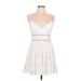 Trixxi Casual Dress: White Dresses - Women's Size Large