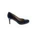 L.K. Bennett Heels: Slip-on Stiletto Work Black Solid Shoes - Women's Size 42 - Round Toe