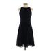 Lauren by Ralph Lauren Casual Dress - A-Line: Black Solid Dresses - Women's Size 2