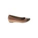 Naturalizer Flats: Slip-on Wedge Work Brown Print Shoes - Women's Size 6 - Round Toe