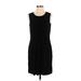 Calvin Klein Casual Dress - Mini Scoop Neck Sleeveless: Black Solid Dresses - Women's Size 4