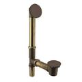 Westbrass D325H-12 14 17 Gauge Brass Bathtub Overflow Assembly with Tip-Toe Drain and Illusionary Faceplate Oil Rubbed Bronze