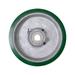 6 x 3 Green Polyurethane Tread on Cast Iron Keyed Drive Wheel - 3/4 Plain Bore with two 1/4 Set Screws - Service Caster Brand