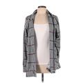 Cuddl Duds Jacket: Below Hip Black Houndstooth Jackets & Outerwear - Women's Size Medium