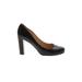 Kate Spade New York Heels: Slip-on Chunky Heel Classic Black Solid Shoes - Women's Size 9 1/2 - Round Toe