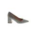 Betsey Johnson Heels: Silver Marled Shoes - Women's Size 7 1/2