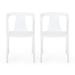 GDF Studio Janely Outdoor Modern Stacking Dining Chairs Set of 2 White