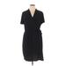 Lennie For Nina Leonard Casual Dress - Wrap: Black Solid Dresses - Women's Size 1X