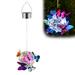 Hanging Solar Light Butterfly Solar Garden Lights with Colourful Butterflies LED Metal Solar Lantern IP65 Waterproof Outdoor Garden Lights