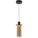 SPBOOMlife Oxion 6W LED Pendant Light Fixture Black and Gold Finish - Ideal for Dining Room Kitchen Island Light - 200 Lumens 2700 Kelvin No Bulb Required