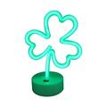 Fnyoxu LED Neon Lights Green Shaped Neon Night Light USB And Battery Operated Night Lamp Decoration Lights For St Patrick